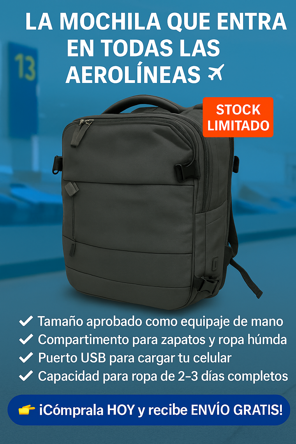 La mochila que todas las aerolíneas no quieren que conozcas - MALETA DE VIAJE 20LTS CAPACIDAD MEDIDAS DE AEROLINEA
