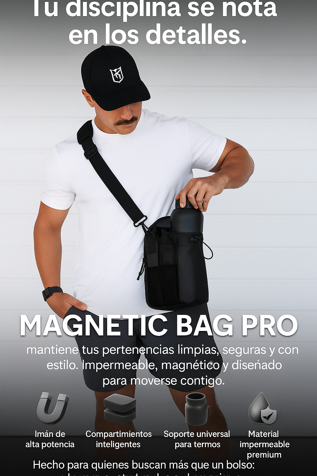 ADIOS A TUS COSAS EN EL PISO- MAGENTI BAG™  BOLSO MAGNETICO IMPERMEABLE GYM